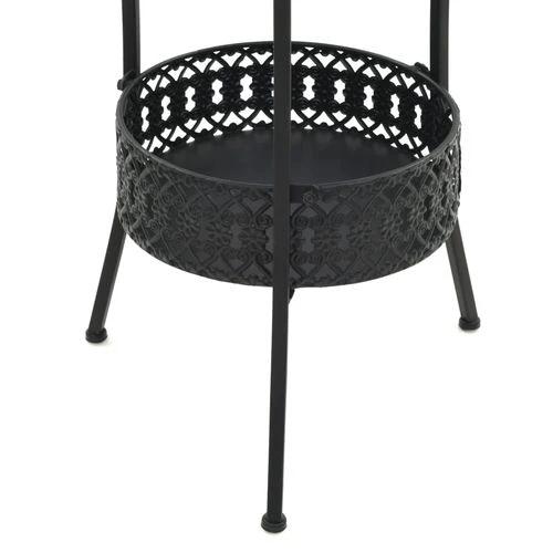 Bistro Table Black 40x70 cm Metal by vidaXL