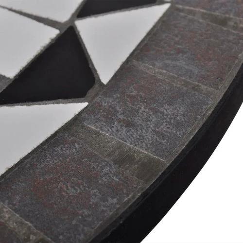 vidaXL Bistro Table Black and White 60 cm Mosaic - Bistro Sets