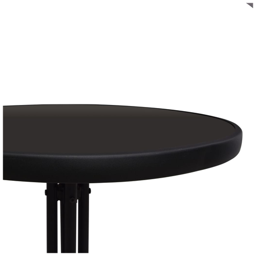 vidaXL vidaXL 3 Piece Bistro Set PVC Rattan Black - Bistro Sets