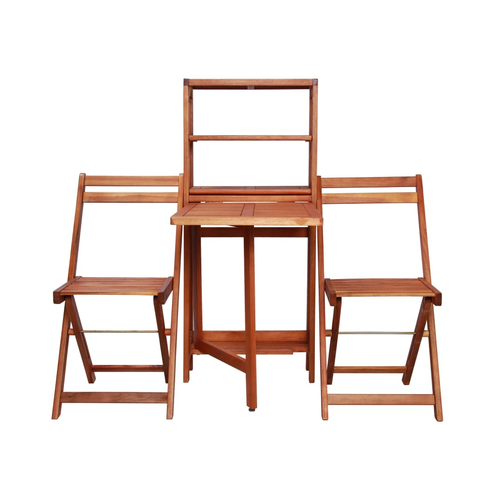 vidaXL 3 Piece Folding Bistro Set Solid Acacia Wood by vidaXL