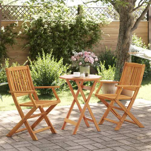 vidaXL 3 Piece Folding Bistro Set Solid Wood Acacia by vidaXL