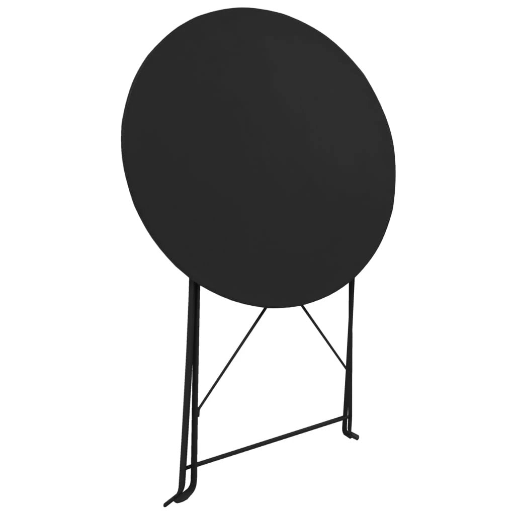 vidaXL vidaXL 3 Piece Bistro Set Steel Grey - Bistro Sets