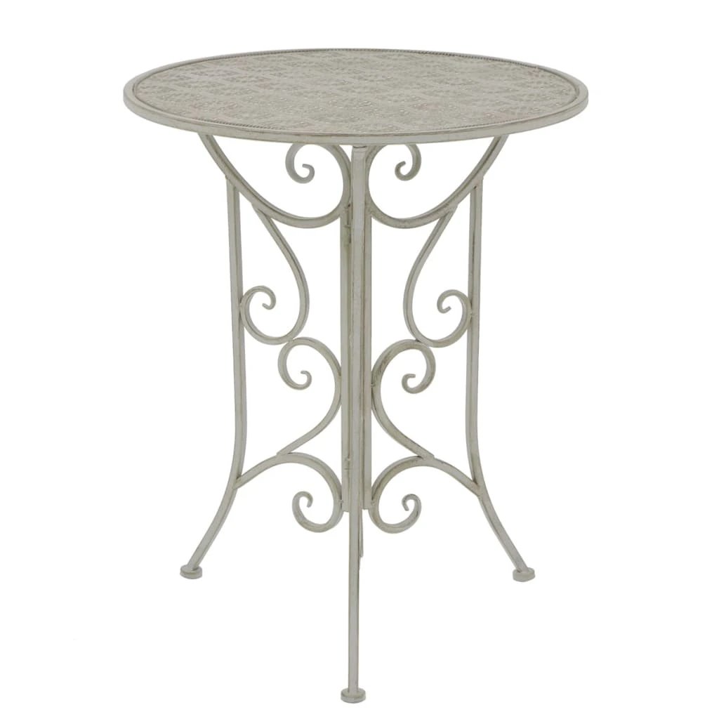 vidaXL vidaXL 3 Piece Bistro Set Steel White - Bistro Sets