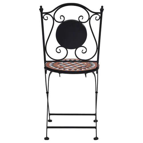vidaXL Mosaic Bistro Chairs 2 pcs Brown Ceramic by vidaXL