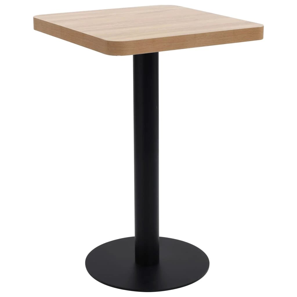 vidaXL Bistro Table Light Brown 50x50 cm MDF by vidaXL