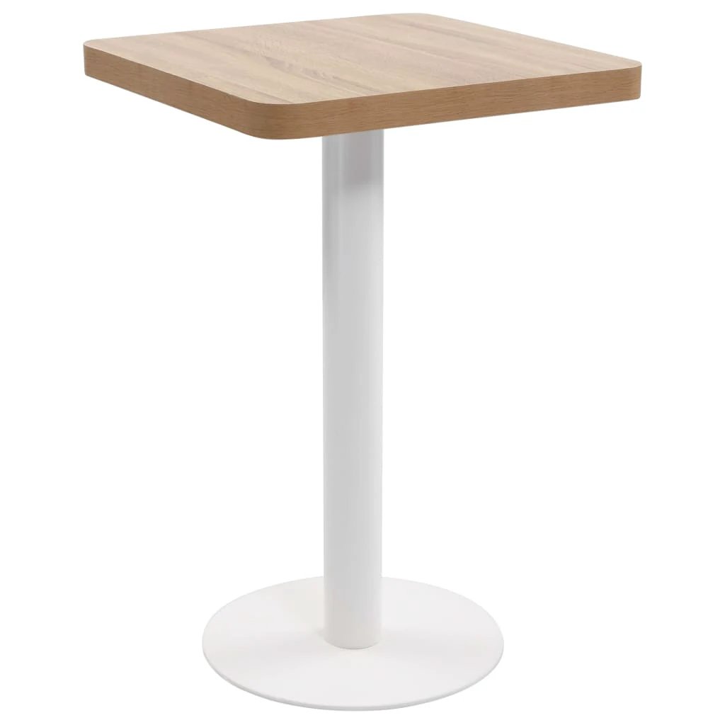 vidaXL Bistro Table Light Brown 50x50 cm MDF by vidaXL