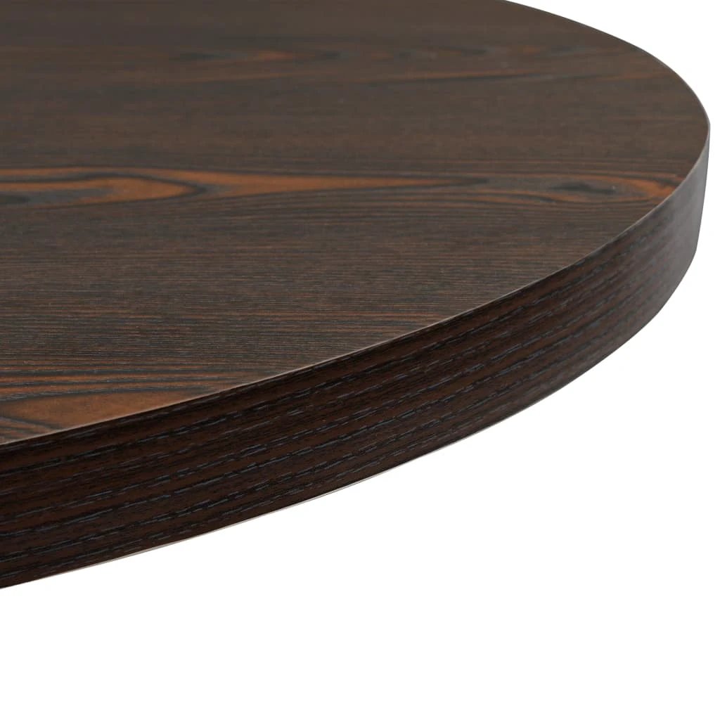 vidaXL Bistro Table MDF and Steel Round 60x75 cm Dark Ash - Bistro Sets