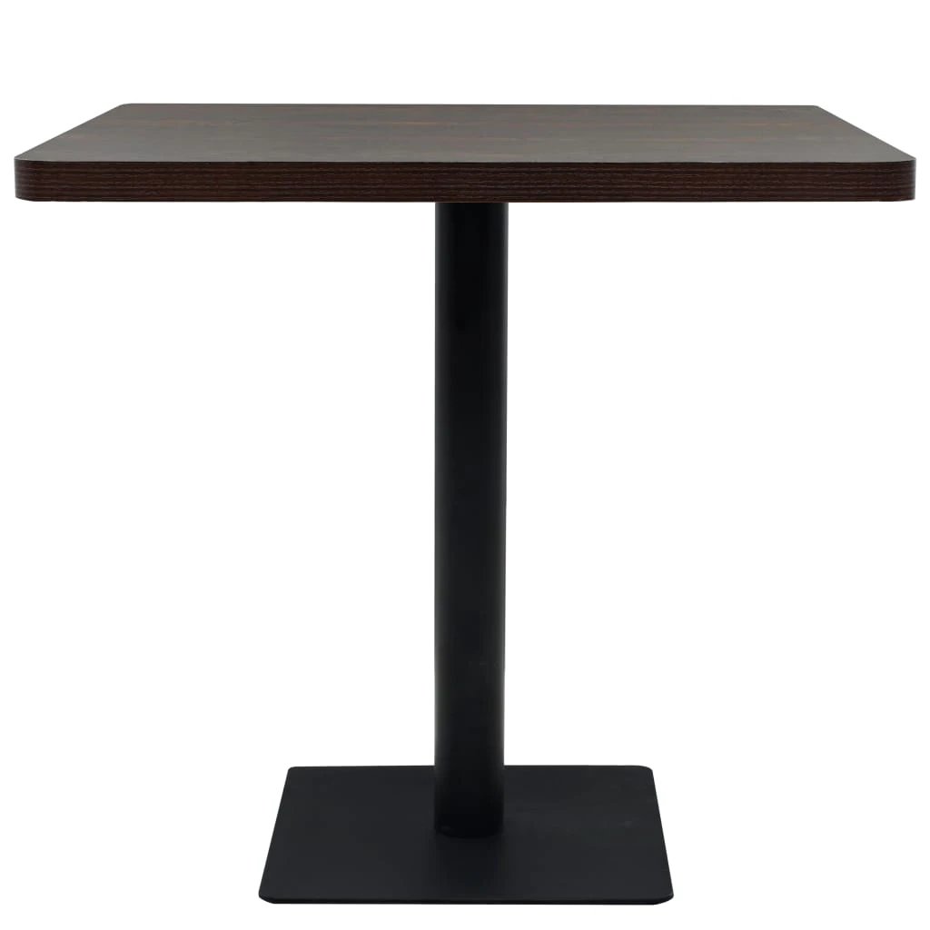vidaXL Bistro Table MDF and Steel Round 60x75 cm Dark Ash by vidaXL