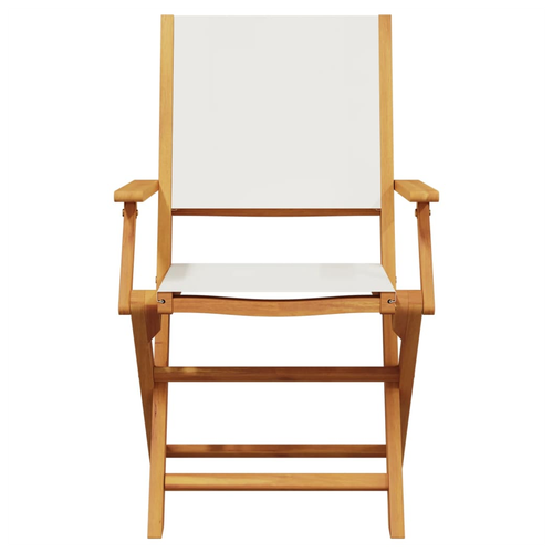 vidaXL 3 Piece Bistro Set Cream White Fabric and Solid Wood by vidaXL