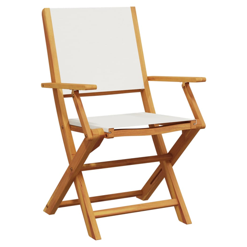 vidaXL 3 Piece Bistro Set Cream White Fabric and Solid Wood by vidaXL