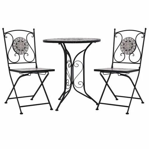 vidaXL 3 Piece Mosaic Bistro Set Ceramic Tile Terracotta by vidaXL