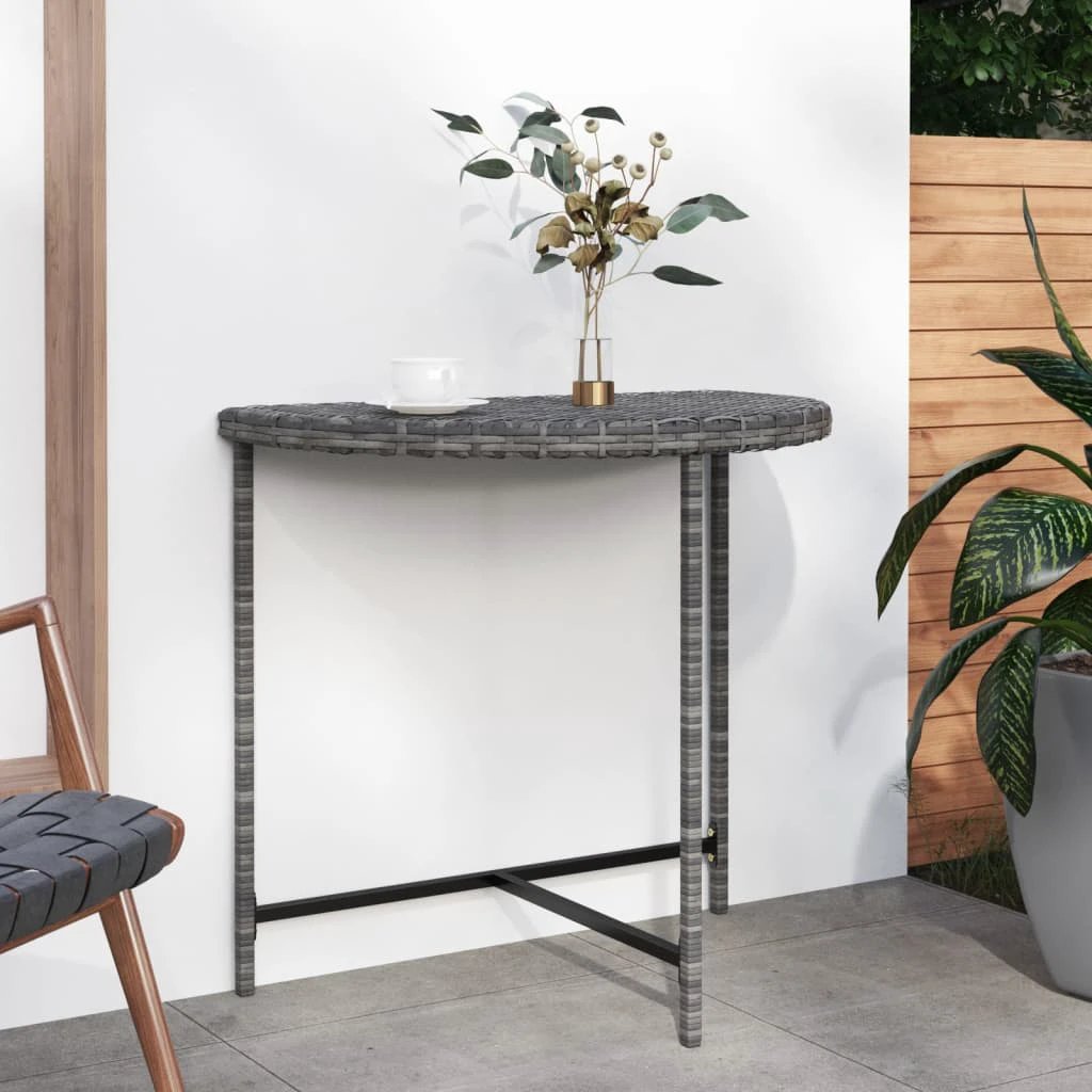 vidaXL Garden Table Black 100x50x75 cm Poly Rattan - from vidaXL