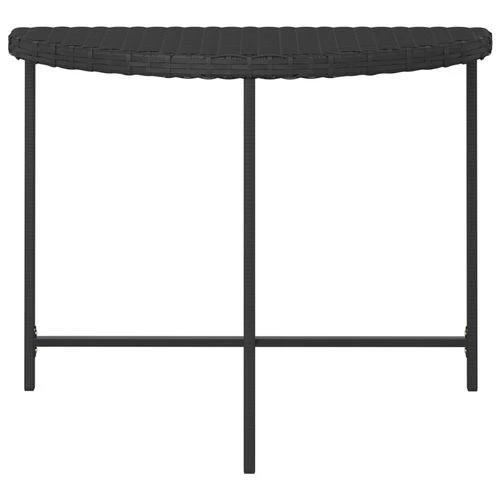 vidaXL Garden Table Black 100x50x75 cm Poly Rattan by vidaXL