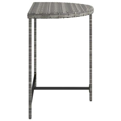 vidaXL Garden Table Black 100x50x75 cm Poly Rattan by vidaXL