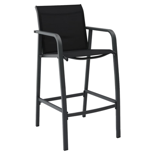 vidaXL 3 Piece Garden Bar Set Black by vidaXL