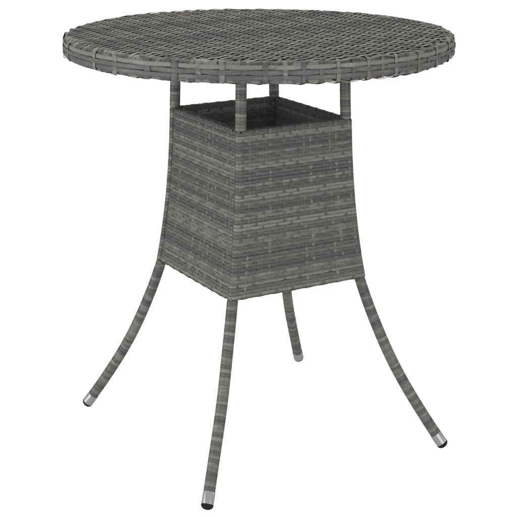 Garden Table Black 70x70x73 cm Poly Rattan by vidaXL