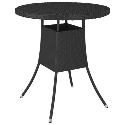 Garden Table Black 70x70x73 cm Poly Rattan by vidaXL
