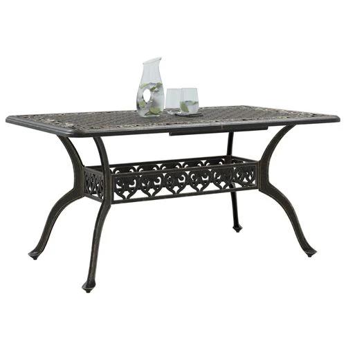 vidaXL Garden Table Bronze 150x90x72 cm Cast Aluminium by vidaXL