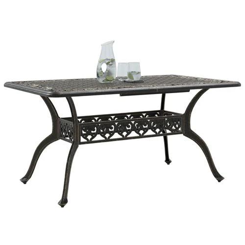 vidaXL Garden Table Bronze 150x90x72 cm Cast Aluminium -