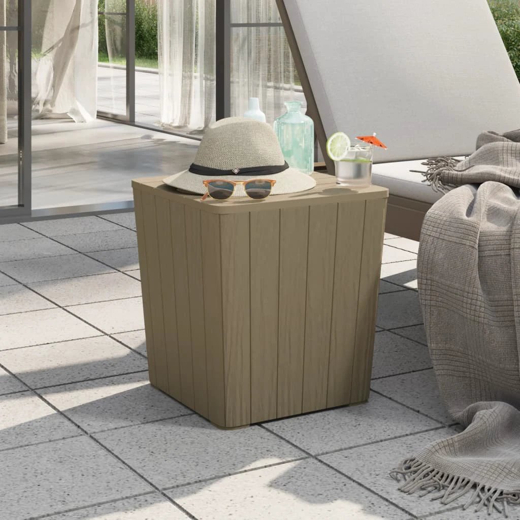 vidaXL vidaXL Garden Table with Removable Lid Black Polypropylene -