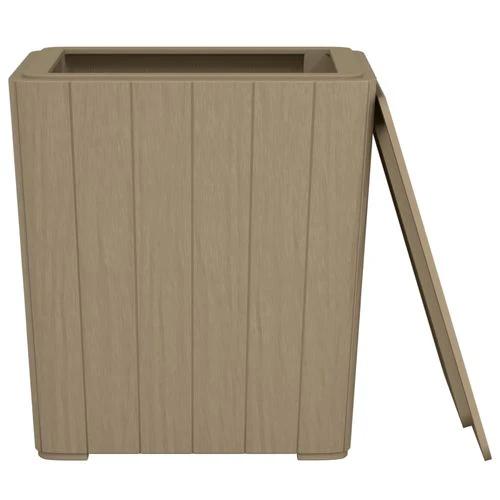 vidaXL vidaXL Garden Table with Removable Lid Black Polypropylene -