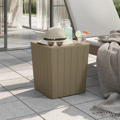 vidaXL vidaXL Garden Table with Removable Lid Black Polypropylene -
