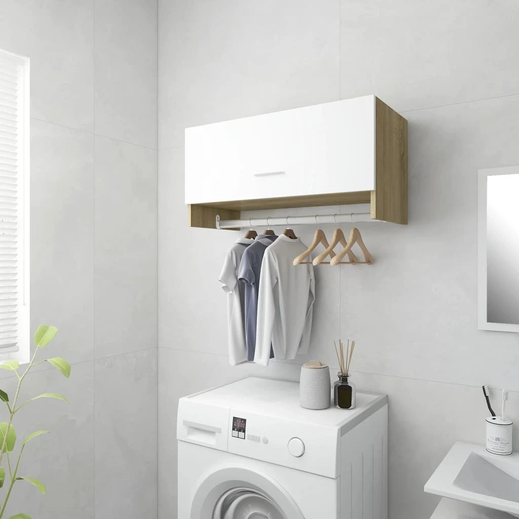 vidaXL Wardrobe White 70x32.5x35 cm Engineered Wood -