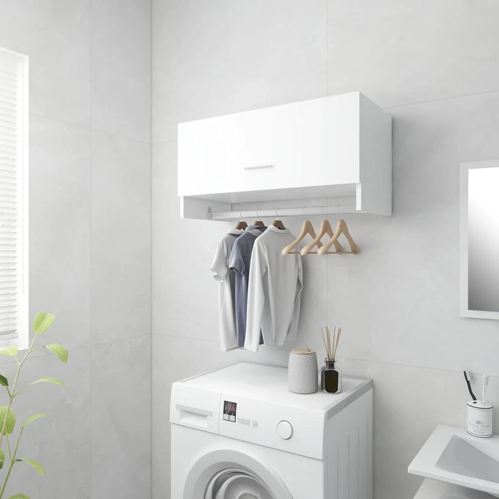 vidaXL Wardrobe White 70x32.5x35 cm Engineered Wood by vidaXL