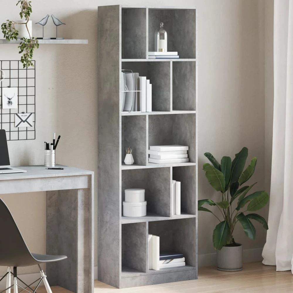 Bookcase White 57x28.5x174 cm vidaXL Engineered Wood by vidaXL