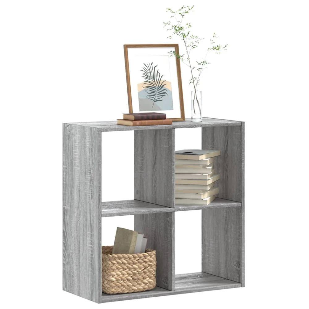 Bookcase White 102x32x102 cm vidaXL Engineered Wood by vidaXL