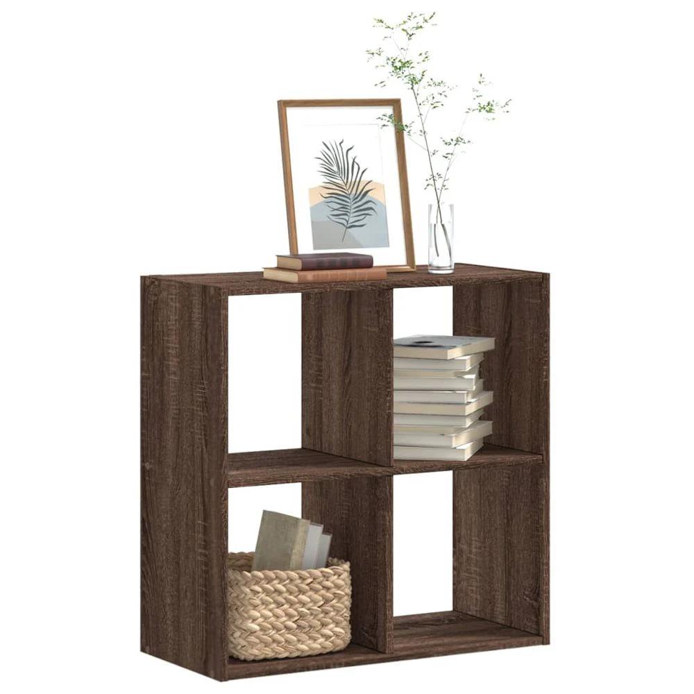 Bookcase White 102x32x102 cm vidaXL Engineered Wood by vidaXL