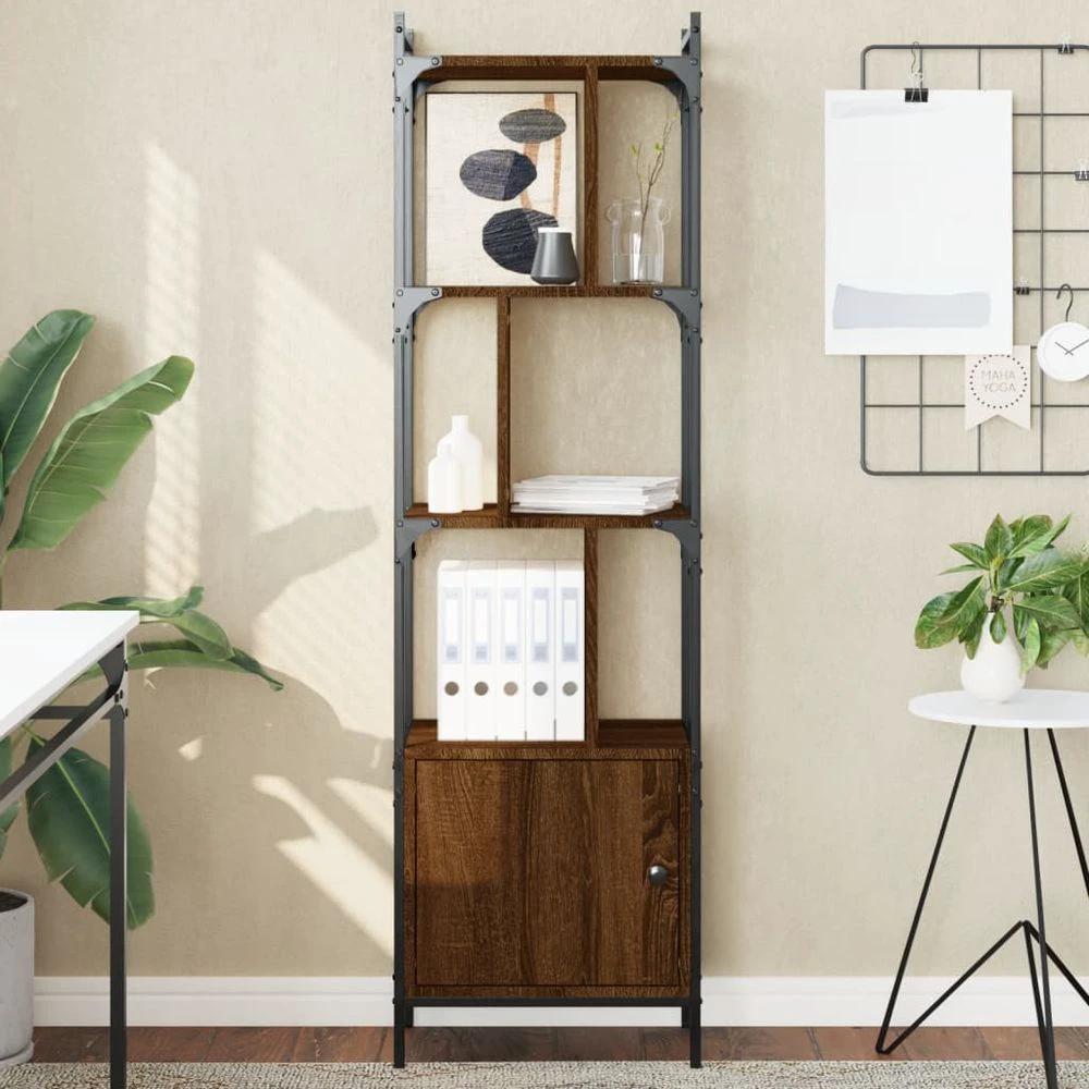 Bookcase with Doors Black76.5x30x154.5 cm vidaXL Engineered Wood by vidaXL
