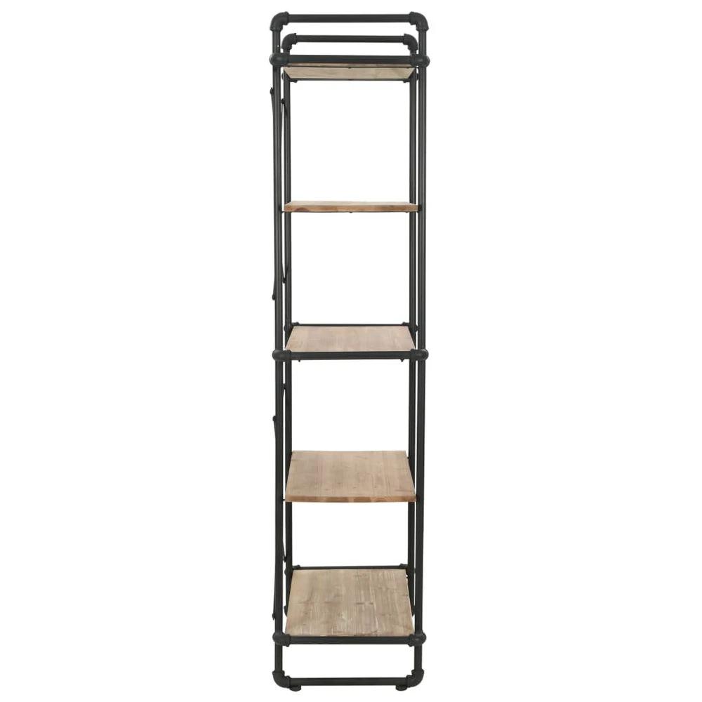 vidaXL Bookcase Solid Firwood and Steel vidaXL 80x42x180 cm - Uncategorized Bookcase