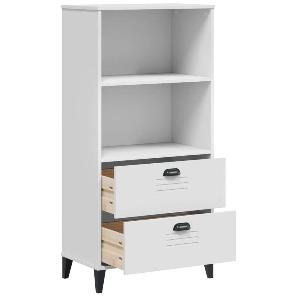 Bookcase VIKEN White 60x35x123 cm vidaXL Engineered Wood by vidaXL