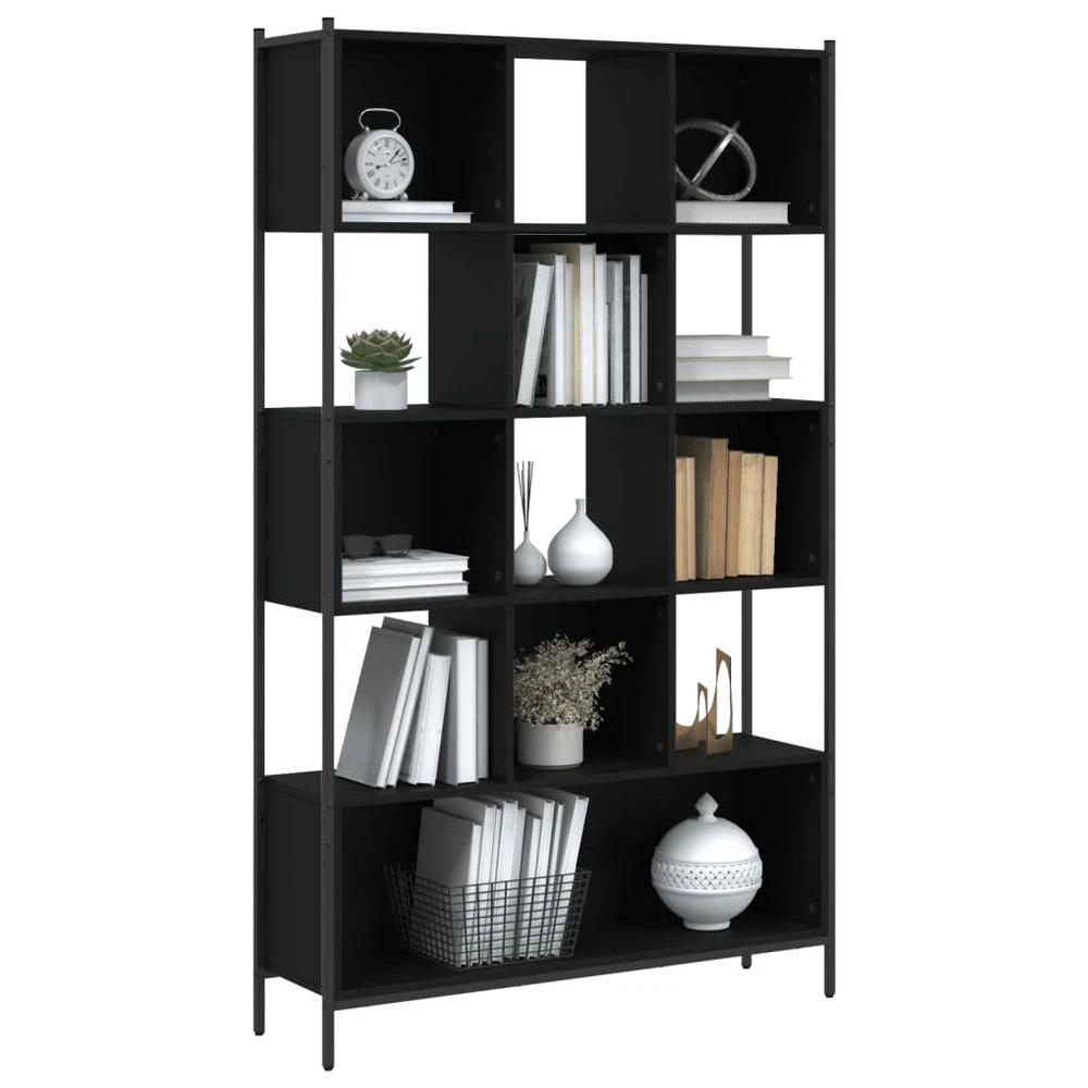 Bookcase Black 102x28x172 cm Engineered Wood vidaXL by vidaXL