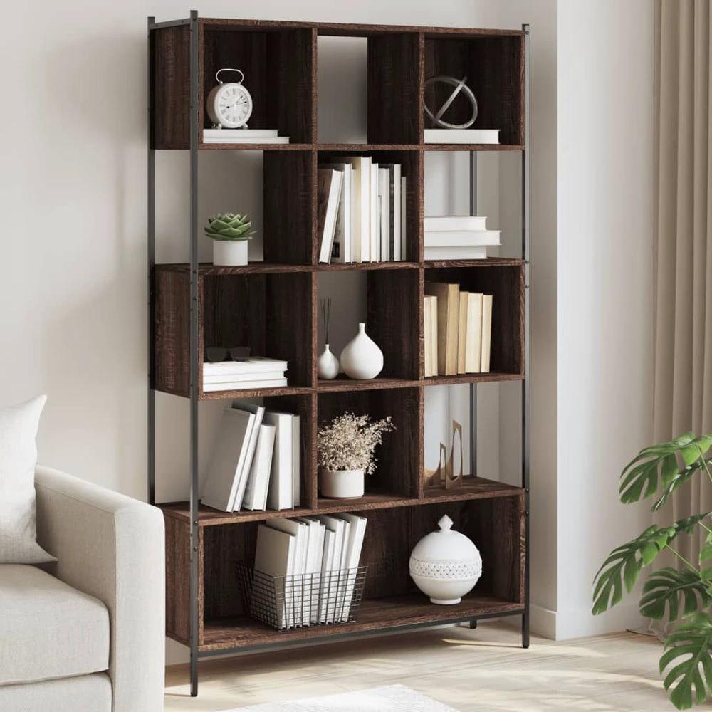 Bookcase Black 102x28x172 cm Engineered Wood vidaXL by vidaXL