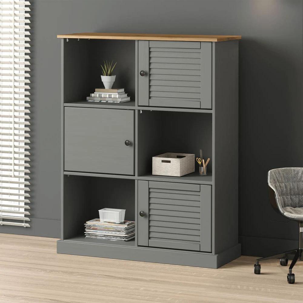 vidaXL Bookcase VIGO 90x35x114.5 cm vidaXL Solid Wood Pine - Uncategorized Bookcase