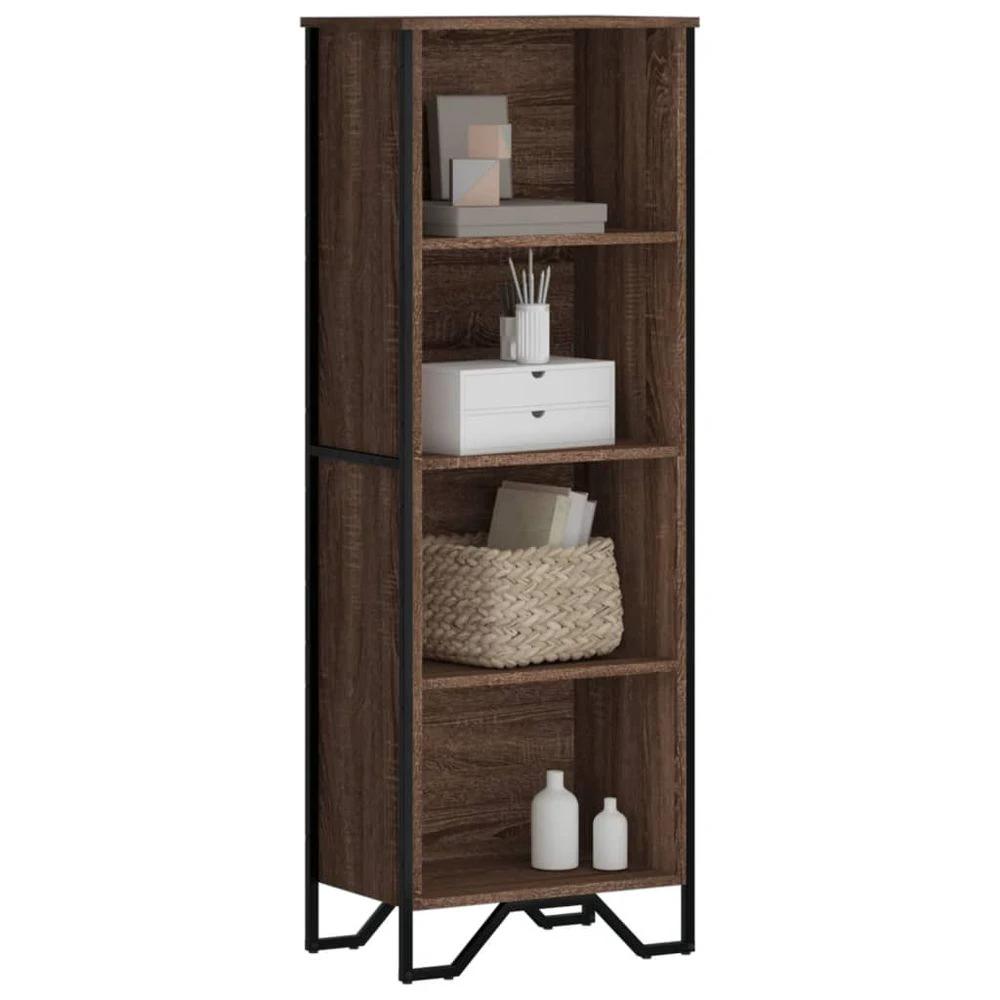 Bookcase Brown Oak 50x31x137.5 cm vidaXL Engineered Wood by vidaXL