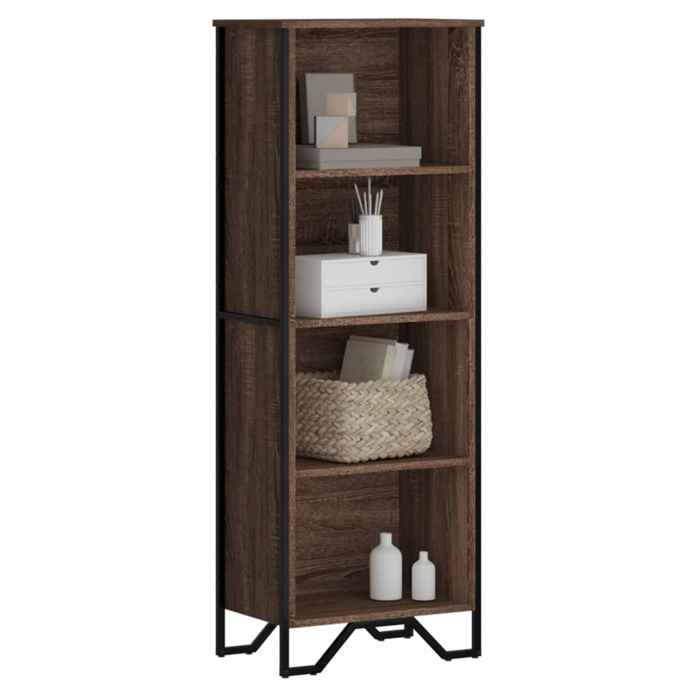 Bookcase Brown Oak 50x31x137.5 cm vidaXL Engineered Wood by vidaXL