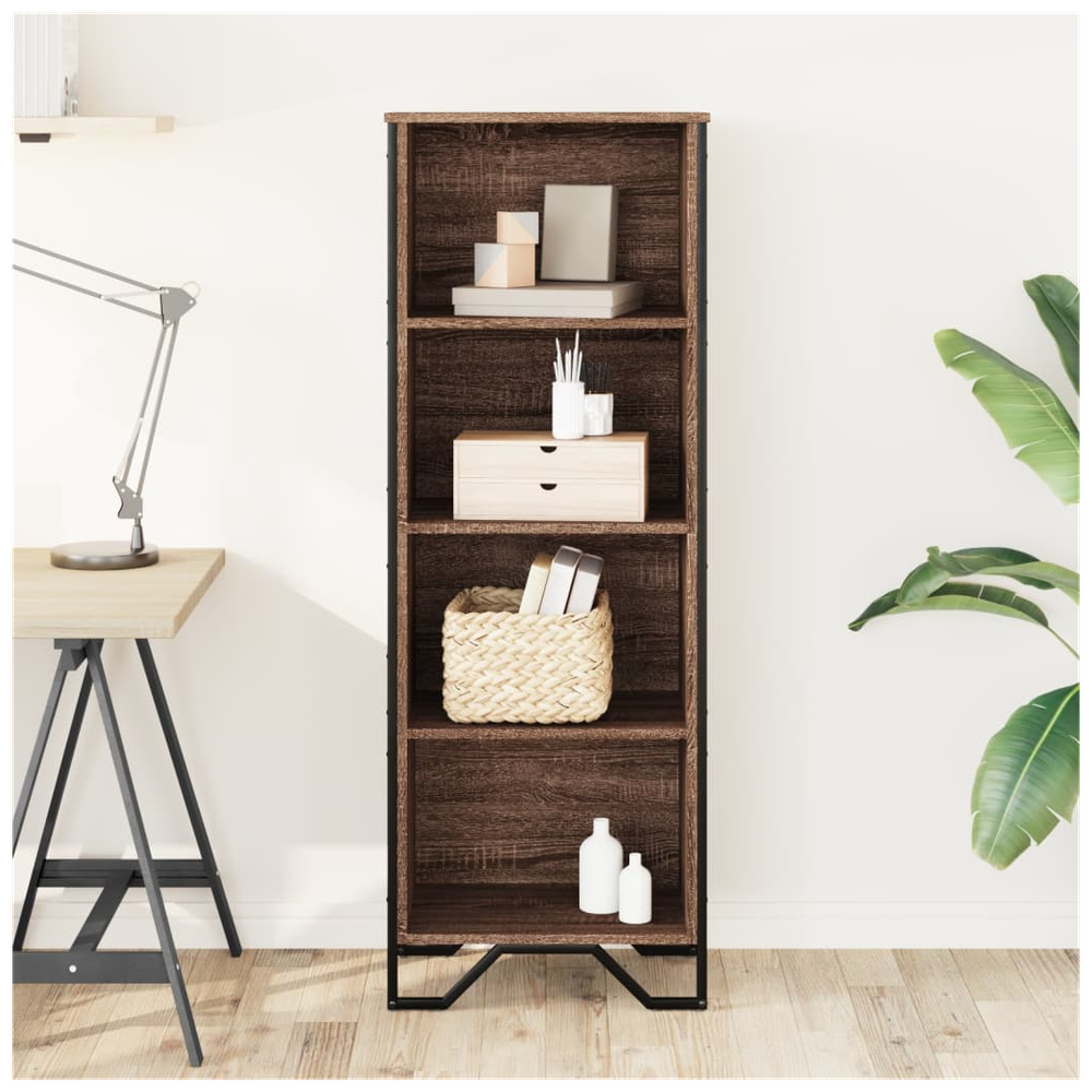 Bookcase Brown Oak 50x31x137.5 cm vidaXL Engineered Wood by vidaXL
