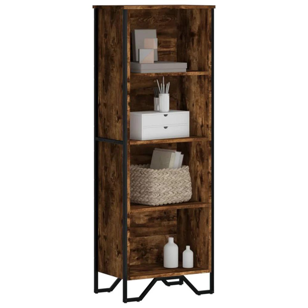 vidaXL Bookcase Smoked Oak 50x31x137.5 cm vidaXL Engineered Wood - Uncategorized Bookcase