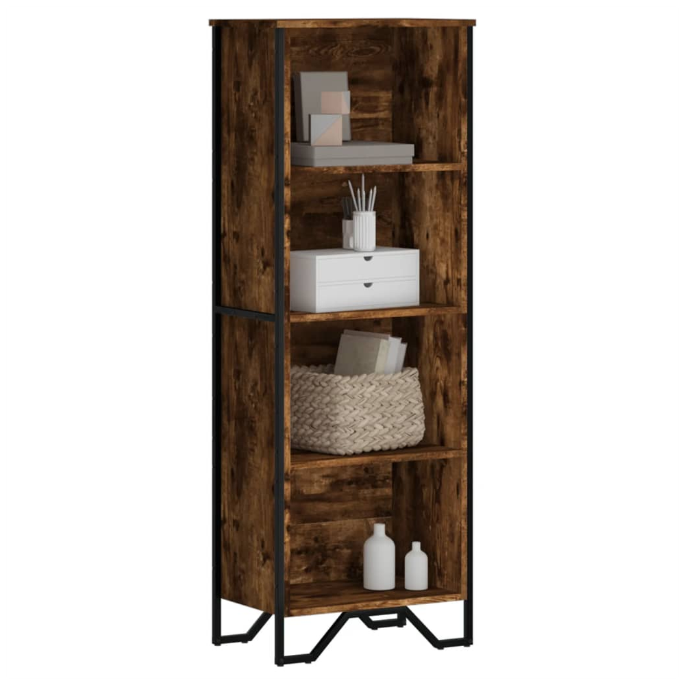 vidaXL Bookcase Smoked Oak 50x31x137.5 cm vidaXL Engineered Wood - Uncategorized Bookcase