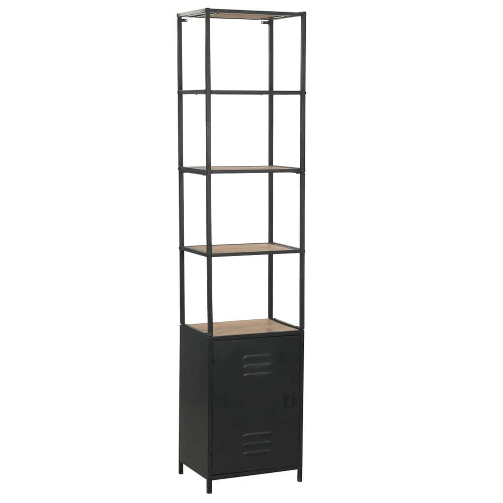 Bookcase Solid Firwood and Steel vidaXL 40.5x32.5x180 cm by vidaXL