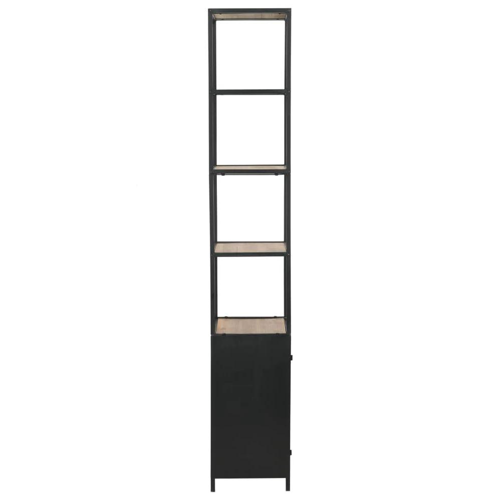 Bookcase Solid Firwood and Steel vidaXL 40.5x32.5x180 cm by vidaXL