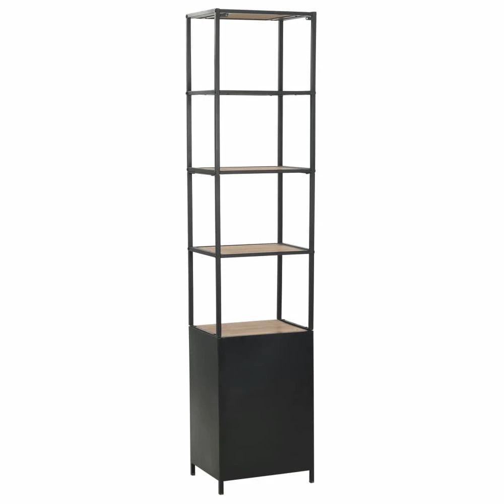 Bookcase Solid Firwood and Steel vidaXL 40.5x32.5x180 cm by vidaXL