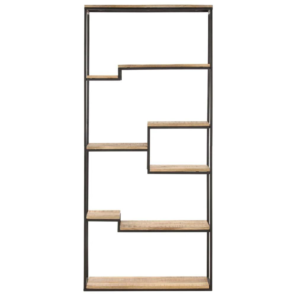 vidaXL Bookcase 80x30x180 cm Rough Mango Wood vidaXL - Uncategorized Bookcase