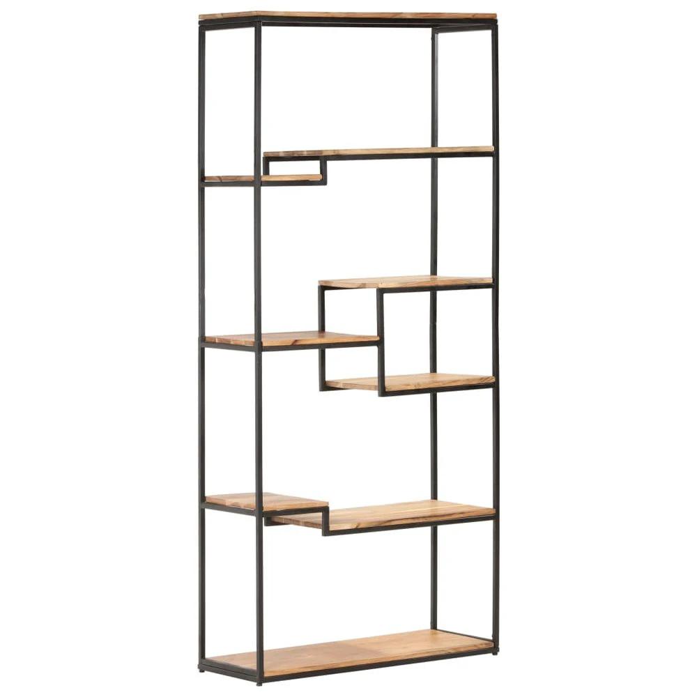 vidaXL Bookcase 80x30x180 cm Rough Mango Wood vidaXL - Uncategorized Bookcase