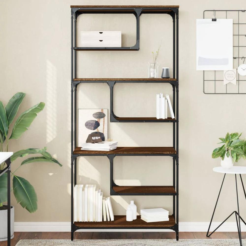Bookcase Black 81x36x176 cm vidaXL Engineered Wood by vidaXL