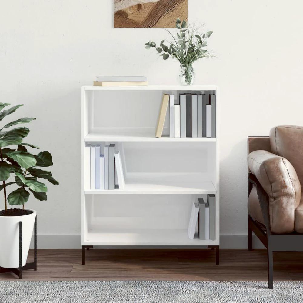 Bookcase White 69.5x32.5x90 cm vidaXL Engineered Wood by vidaXL