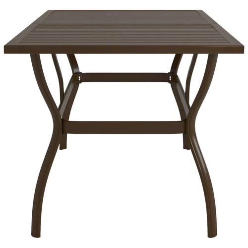 vidaXL Garden Table Brown 81.5x81.5x72 cm Steel by vidaXL